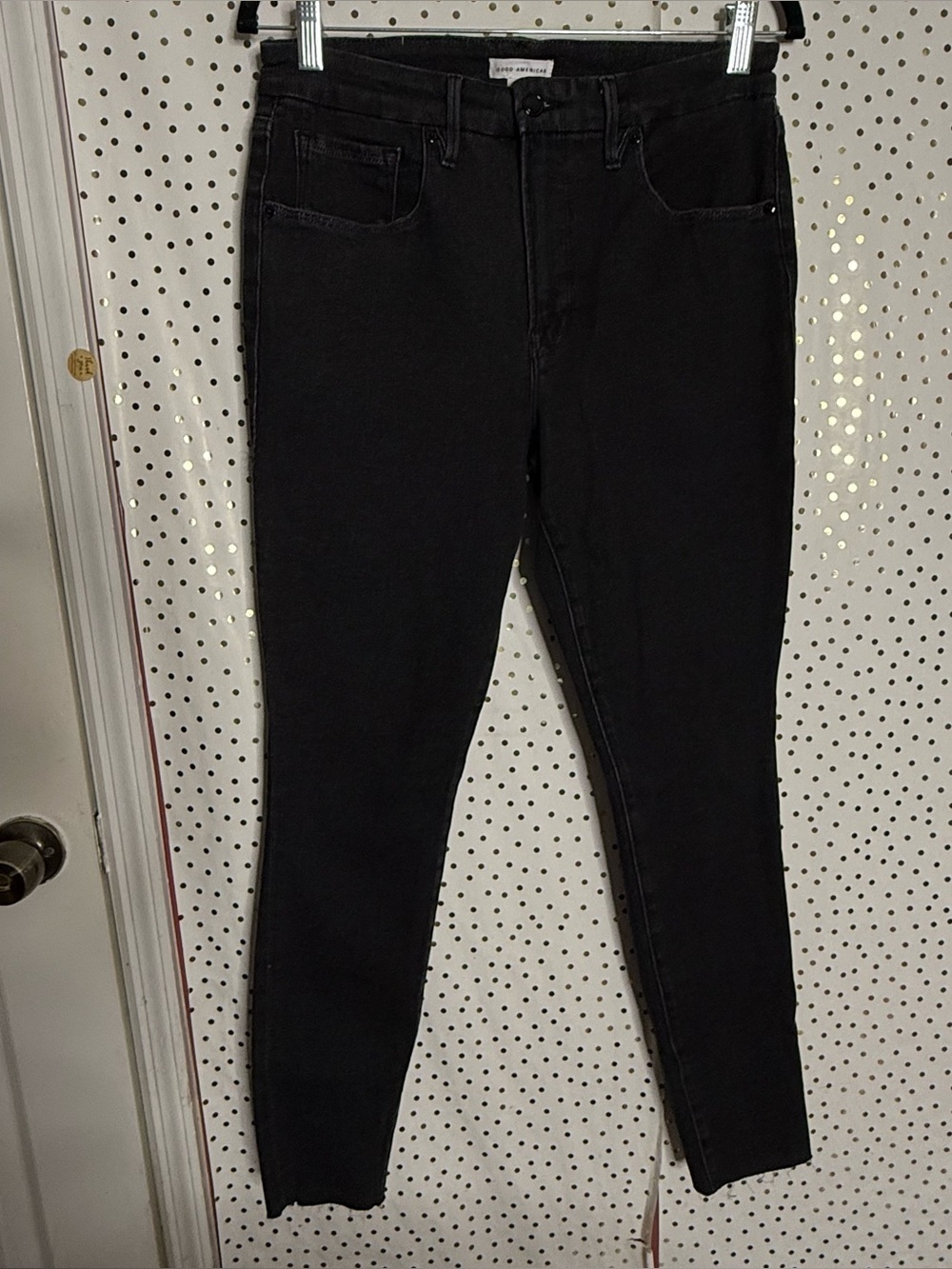 Good American Black High-Rise Jeans